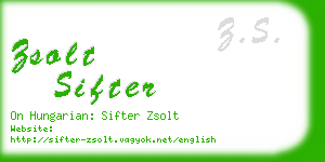 zsolt sifter business card